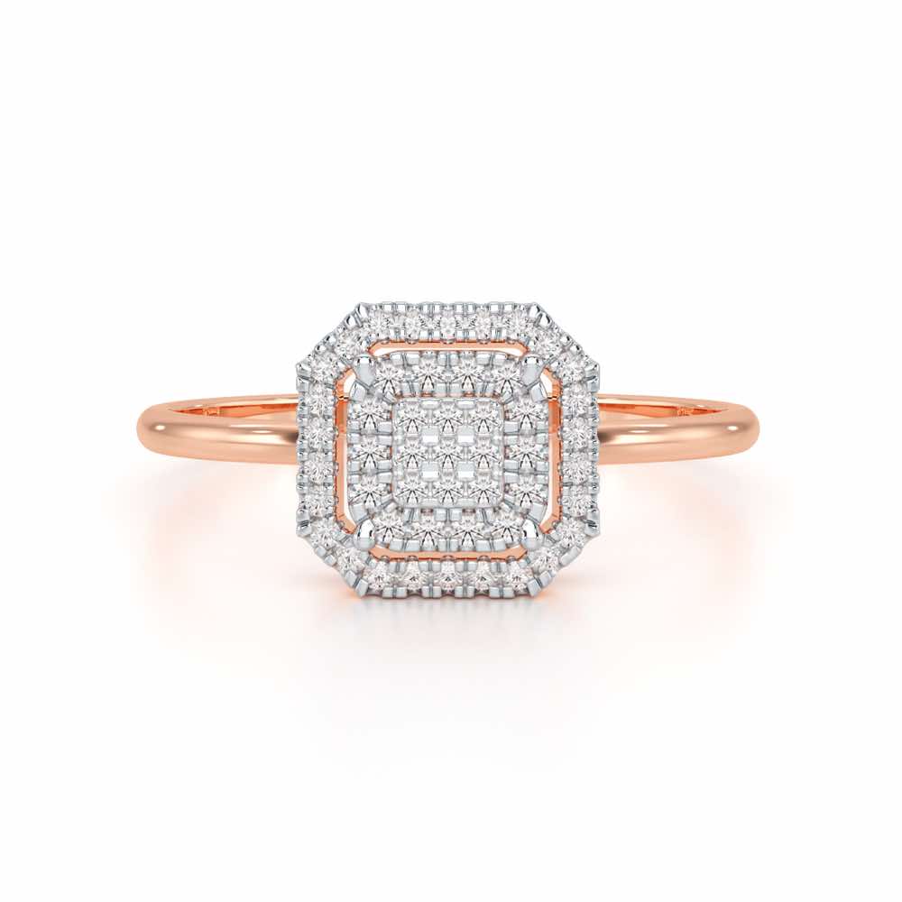 Syrina Glow Silver Ring - Rose Gold - Image 5