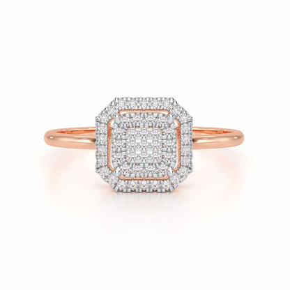 Syrina Glow Silver Ring - Rose Gold - Image 5