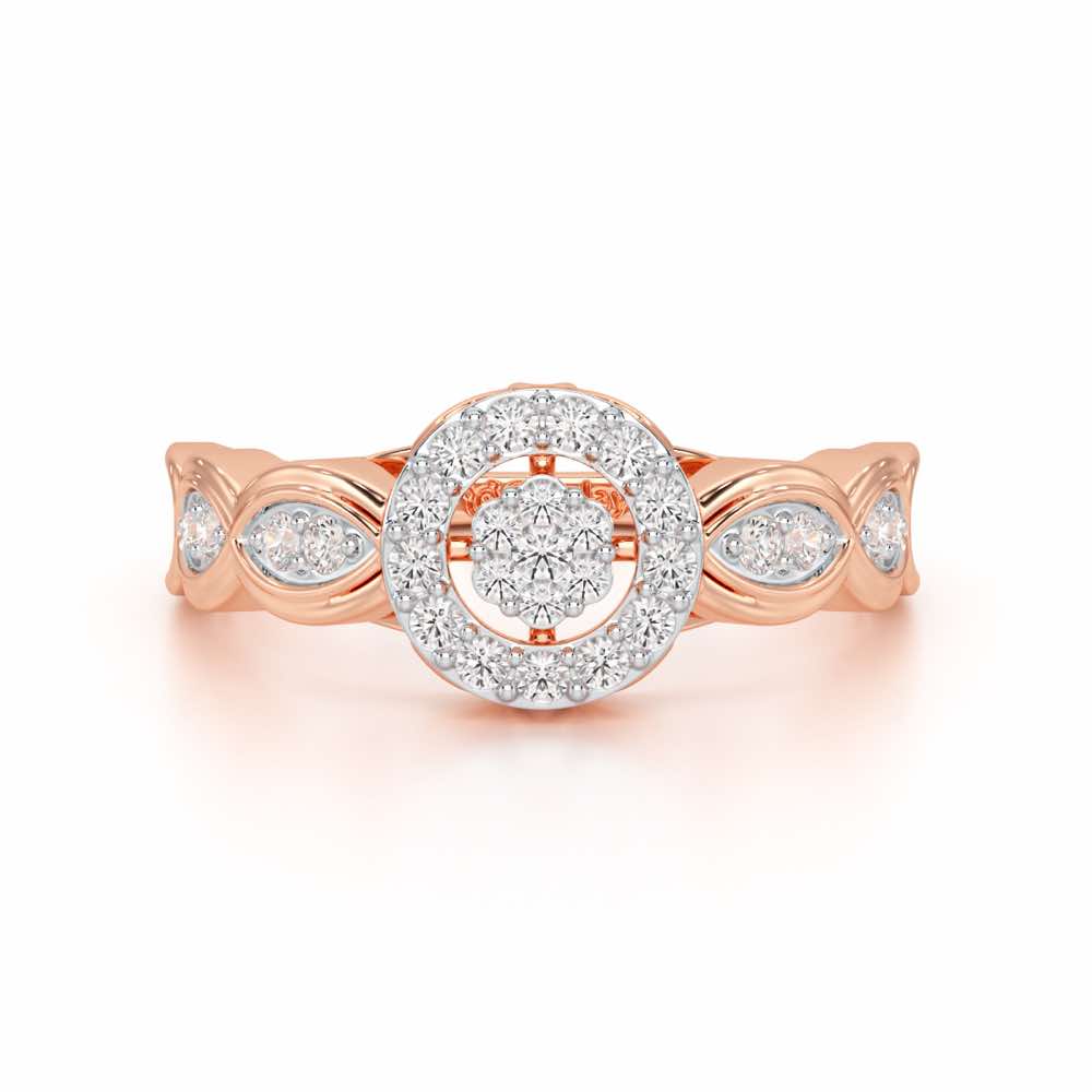Ethereal Avni Silver Ring - Rose Gold - Image 5