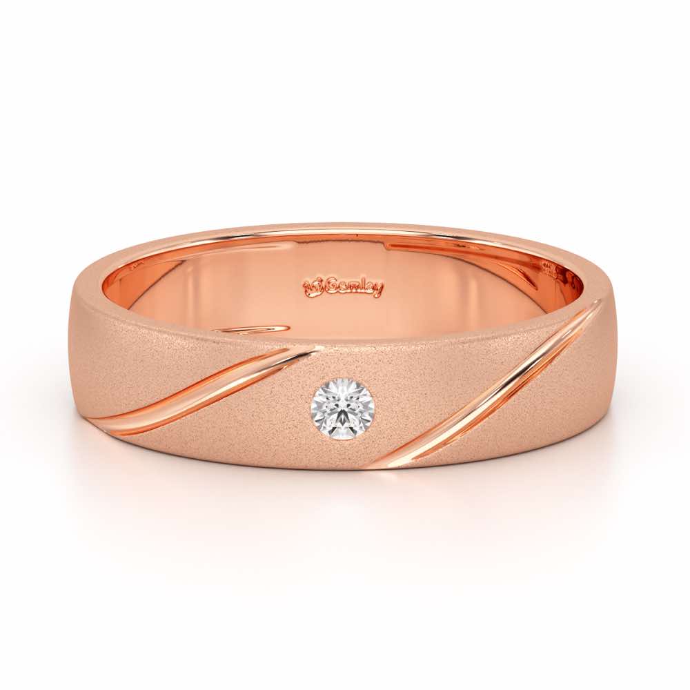 Fiora Glow Silver ring For Men - Rose Gold - Image 5