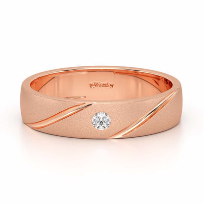 Fiora Glow Silver ring For Men - Rose Gold - Image 5