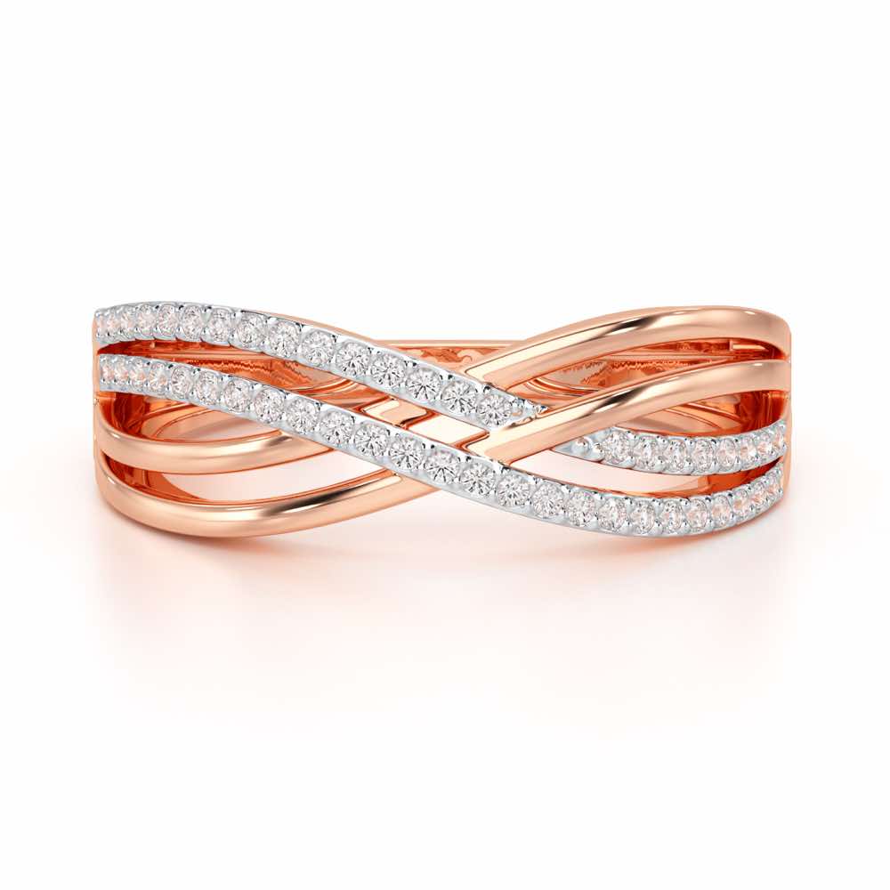 Misa Curves Silver Ring - Rose Gold - Image 5