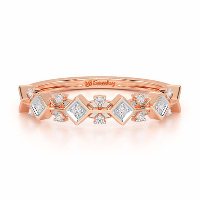 Embellished Charm Silver Ring - Rose Gold - Image 5