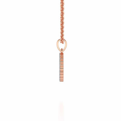 Radhe Silver Pendant - Rose Gold - Image 3
