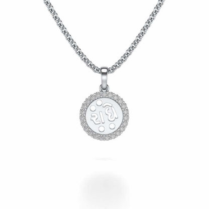 Radhe Silver Pendant - White Gold - Image 1