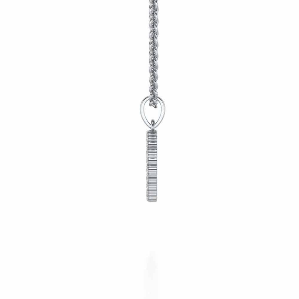 Radhe Silver Pendant - White Gold - Image 3