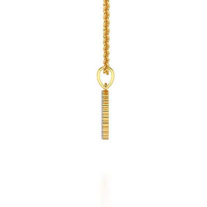 Radhe Silver Pendant - Yellow Gold - Image 3