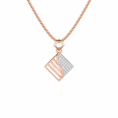 Radiant Bliss Silver Pendant - Rose Gold - Image 1