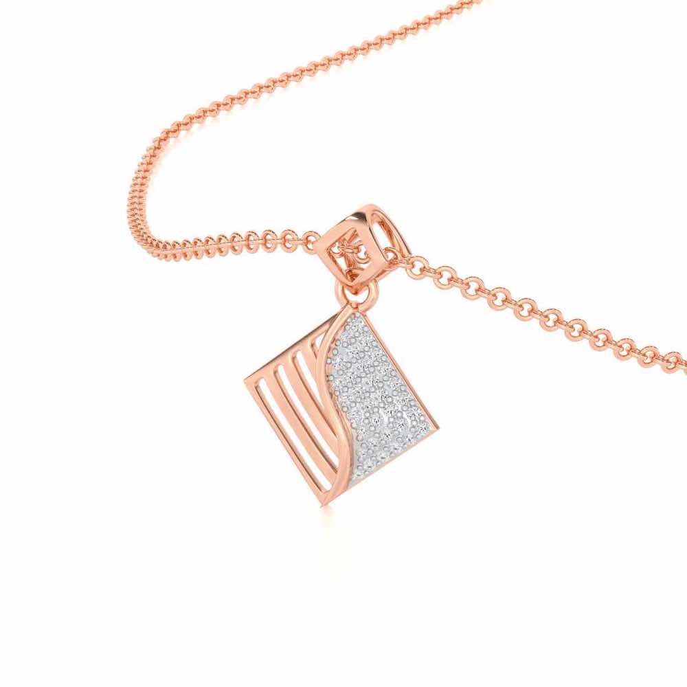 Radiant Bliss Silver Pendant - Rose Gold - Image 2