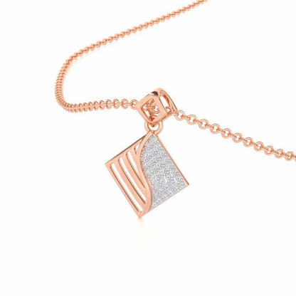 Radiant Bliss Silver Pendant - Rose Gold - Image 2