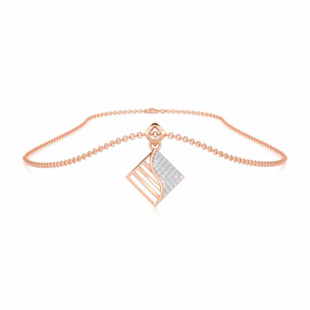 Radiant Bliss Silver Pendant - Rose Gold - Image 3