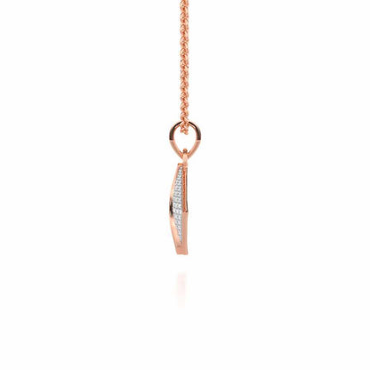Radiant Bliss Silver Pendant - Rose Gold - Image 4