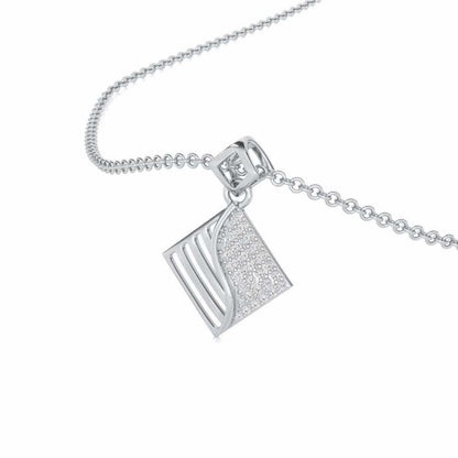 Radiant Bliss Silver Pendant - White Gold - Image 2