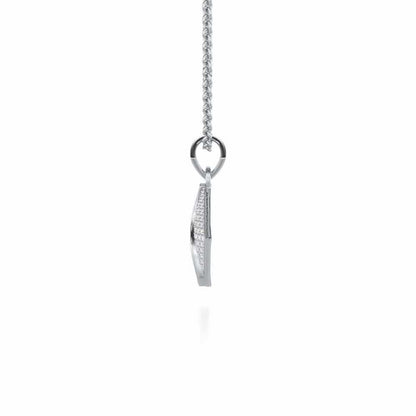 Radiant Bliss Silver Pendant - White Gold - Image 4