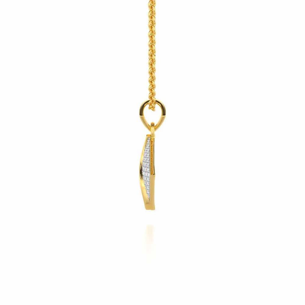 Radiant Bliss Silver Pendant - Yellow Gold - Image 4