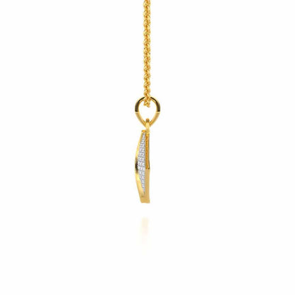 Radiant Bliss Silver Pendant - Yellow Gold - Image 4