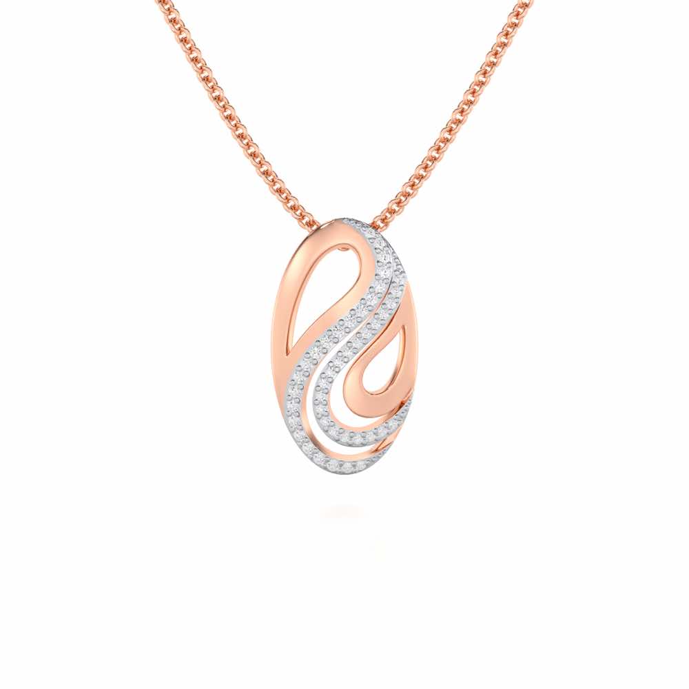 Radiant Cadence Silver Pendant - Rose Gold - Image 1