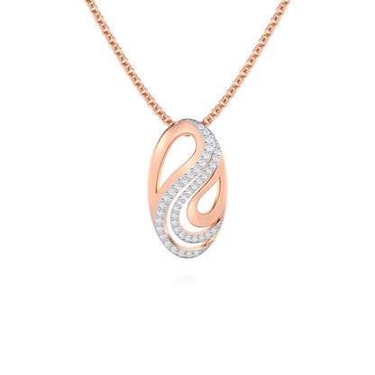 Radiant Cadence Silver Pendant - Rose Gold - Image 1