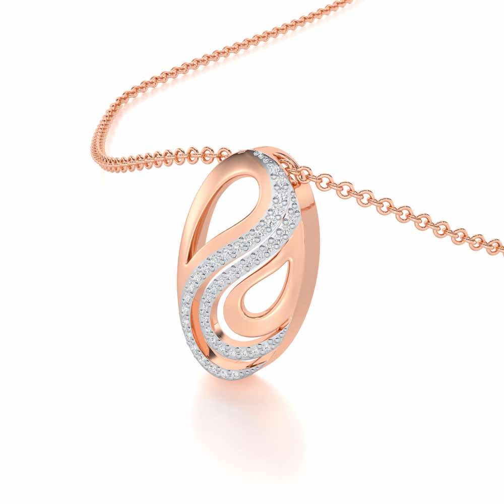 Radiant Cadence Silver Pendant - Rose Gold - Image 2