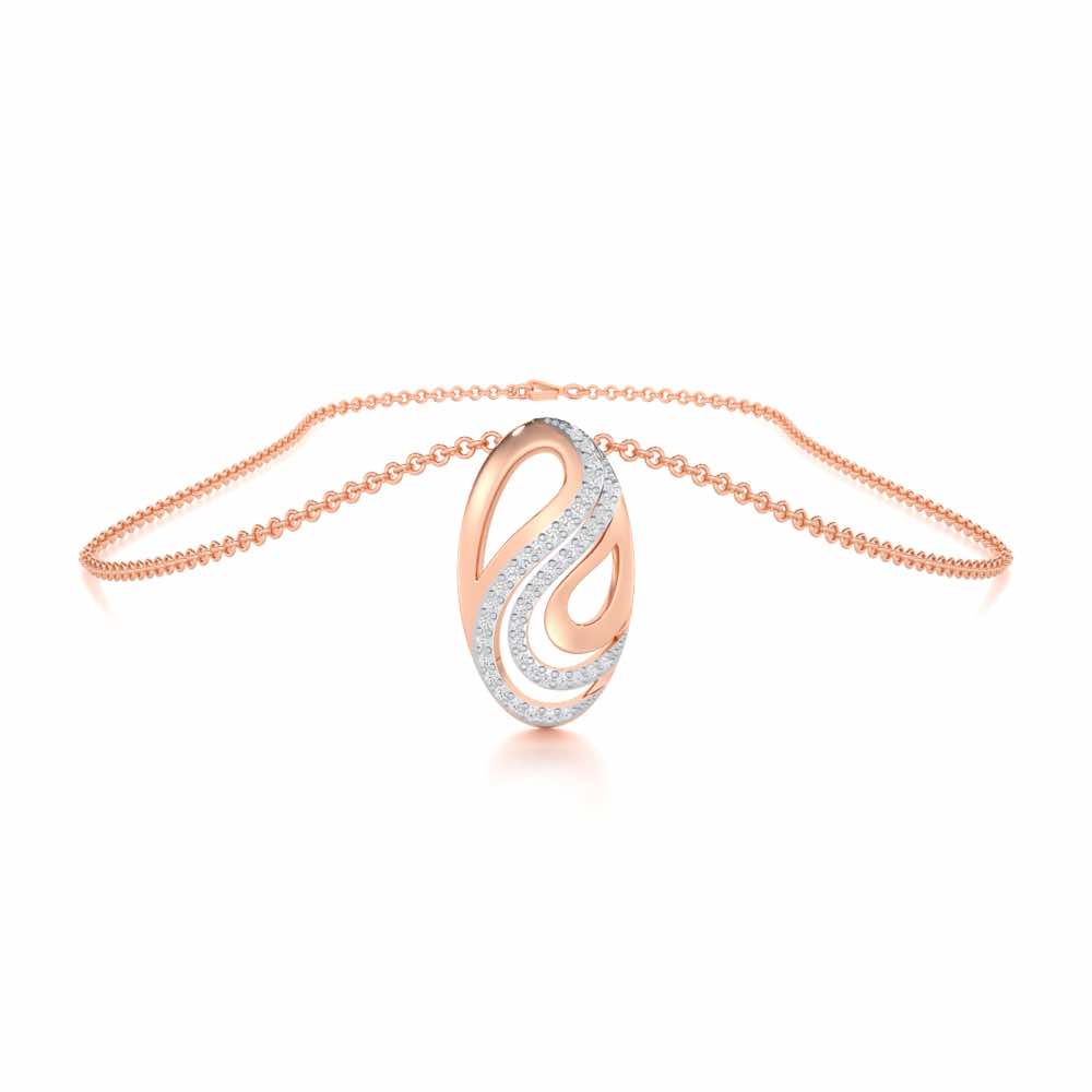 Radiant Cadence Silver Pendant - Rose Gold - Image 3