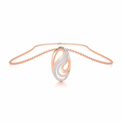 Radiant Cadence Silver Pendant - Rose Gold - Image 3