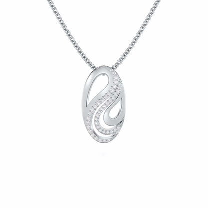 Radiant Cadence Silver Pendant - White Gold - Image 1