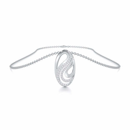 Radiant Cadence Silver Pendant - White Gold - Image 3