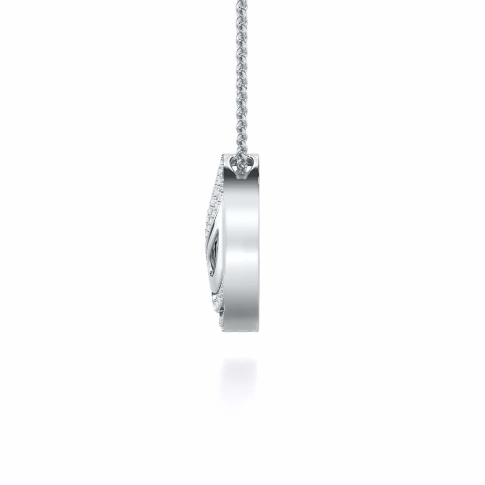 Radiant Cadence Silver Pendant - White Gold - Image 4