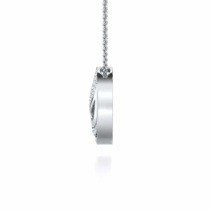 Radiant Cadence Silver Pendant - White Gold - Image 4