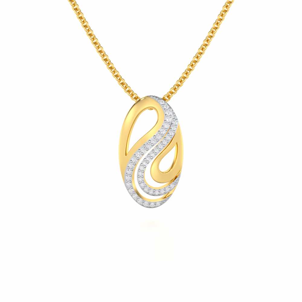 Radiant Cadence Silver Pendant - Yellow Gold - Image 1