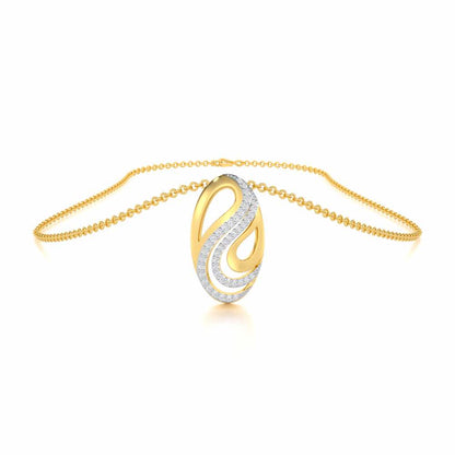 Radiant Cadence Silver Pendant - Yellow Gold - Image 3