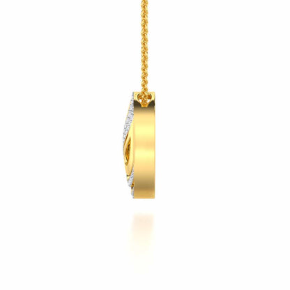 Radiant Cadence Silver Pendant - Yellow Gold - Image 4