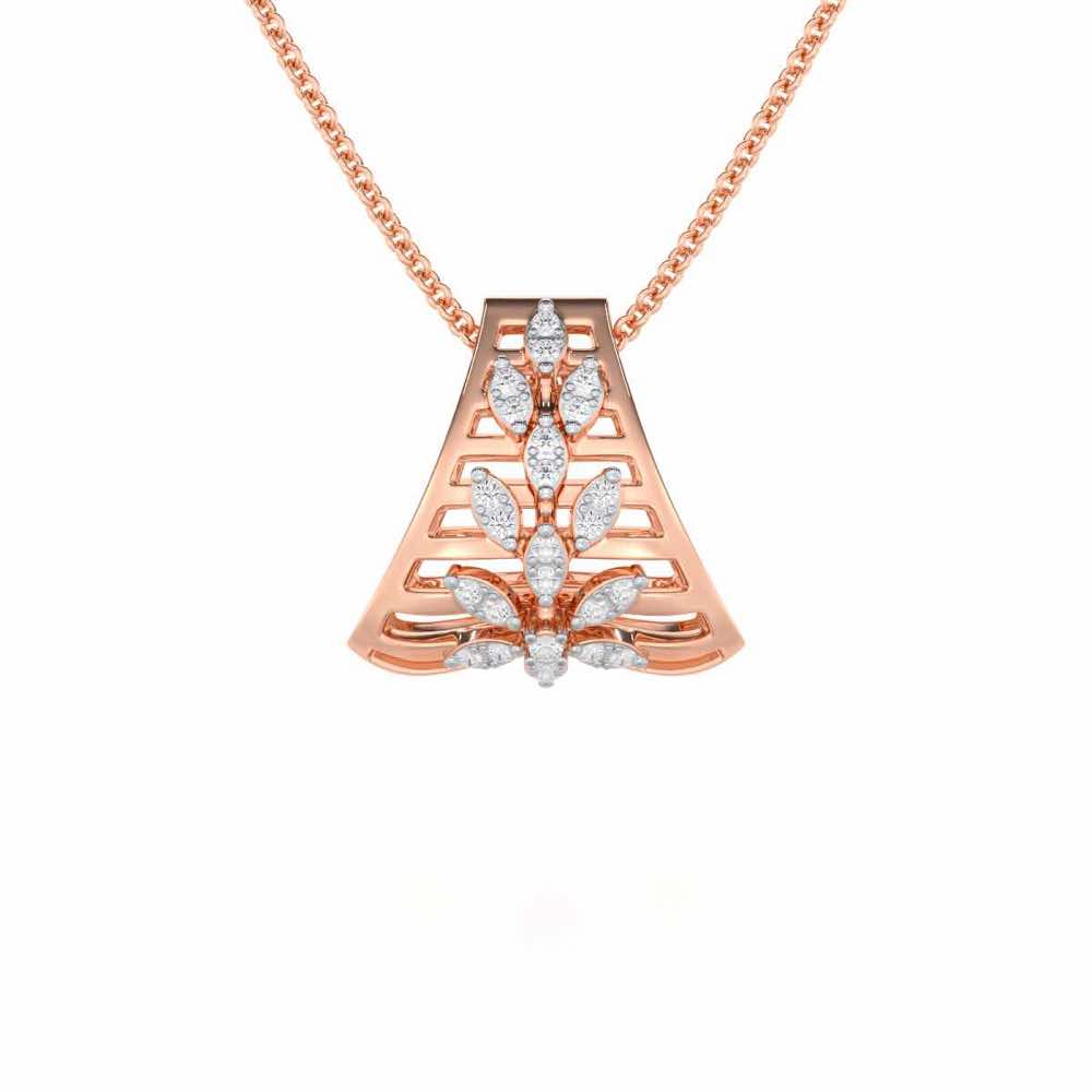 Radiant Charm Silver Pendant - Rose Gold - Image 1