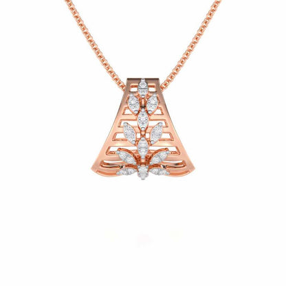 Radiant Charm Silver Pendant - Rose Gold - Image 1