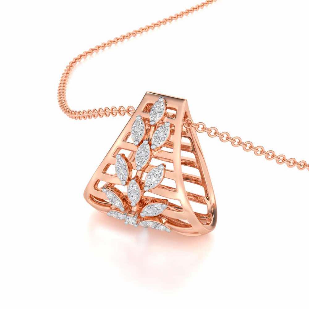 Radiant Charm Silver Pendant - Rose Gold - Image 2
