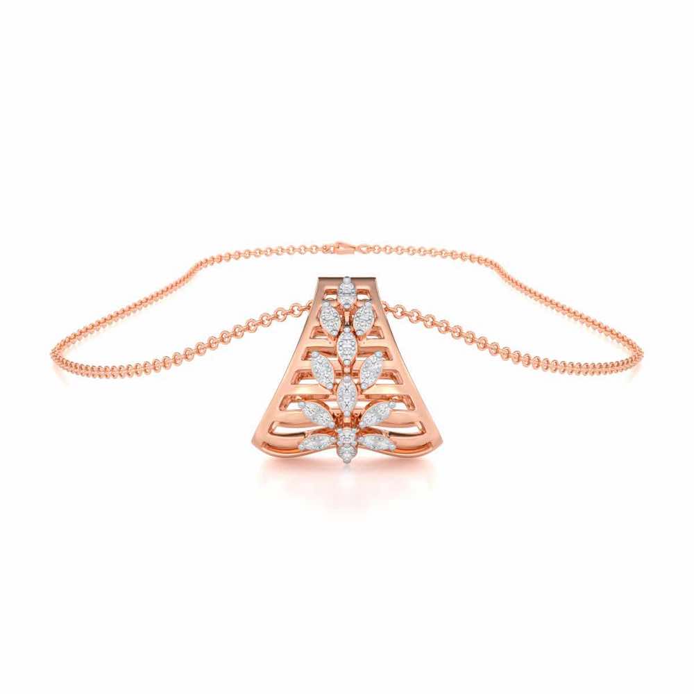 Radiant Charm Silver Pendant - Rose Gold - Image 3