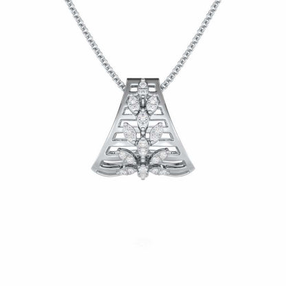 Radiant Charm Silver Pendant - White Gold - Image 1