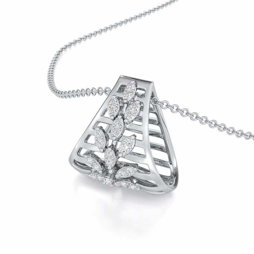 Radiant Charm Silver Pendant - White Gold - Image 2