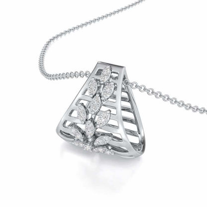 Radiant Charm Silver Pendant - White Gold - Image 2