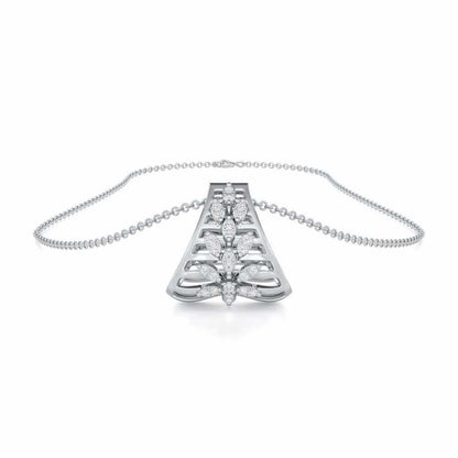 Radiant Charm Silver Pendant - White Gold - Image 3