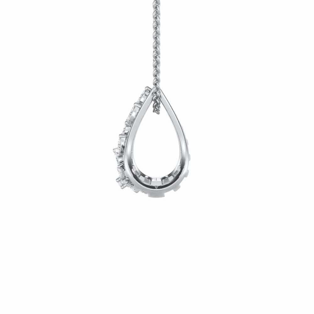 Radiant Charm Silver Pendant - White Gold - Image 4