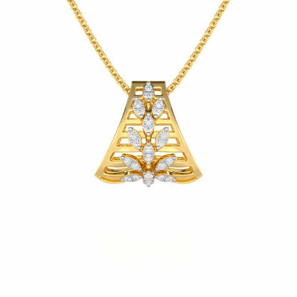 Radiant Charm Silver Pendant - Yellow Gold - Image 1