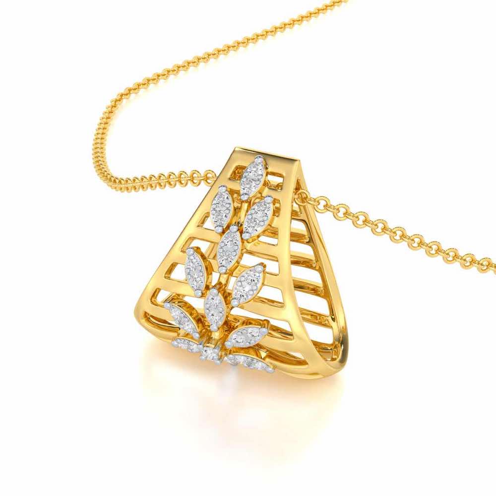 Radiant Charm Silver Pendant - Yellow Gold - Image 2