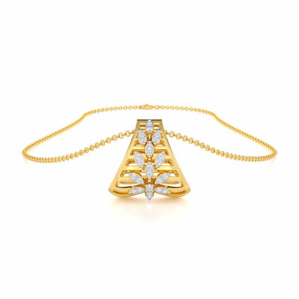 Radiant Charm Silver Pendant - Yellow Gold - Image 3