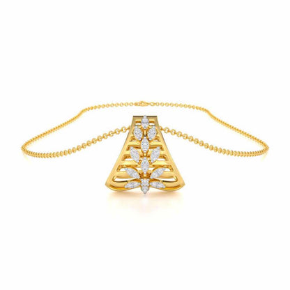 Radiant Charm Silver Pendant - Yellow Gold - Image 3