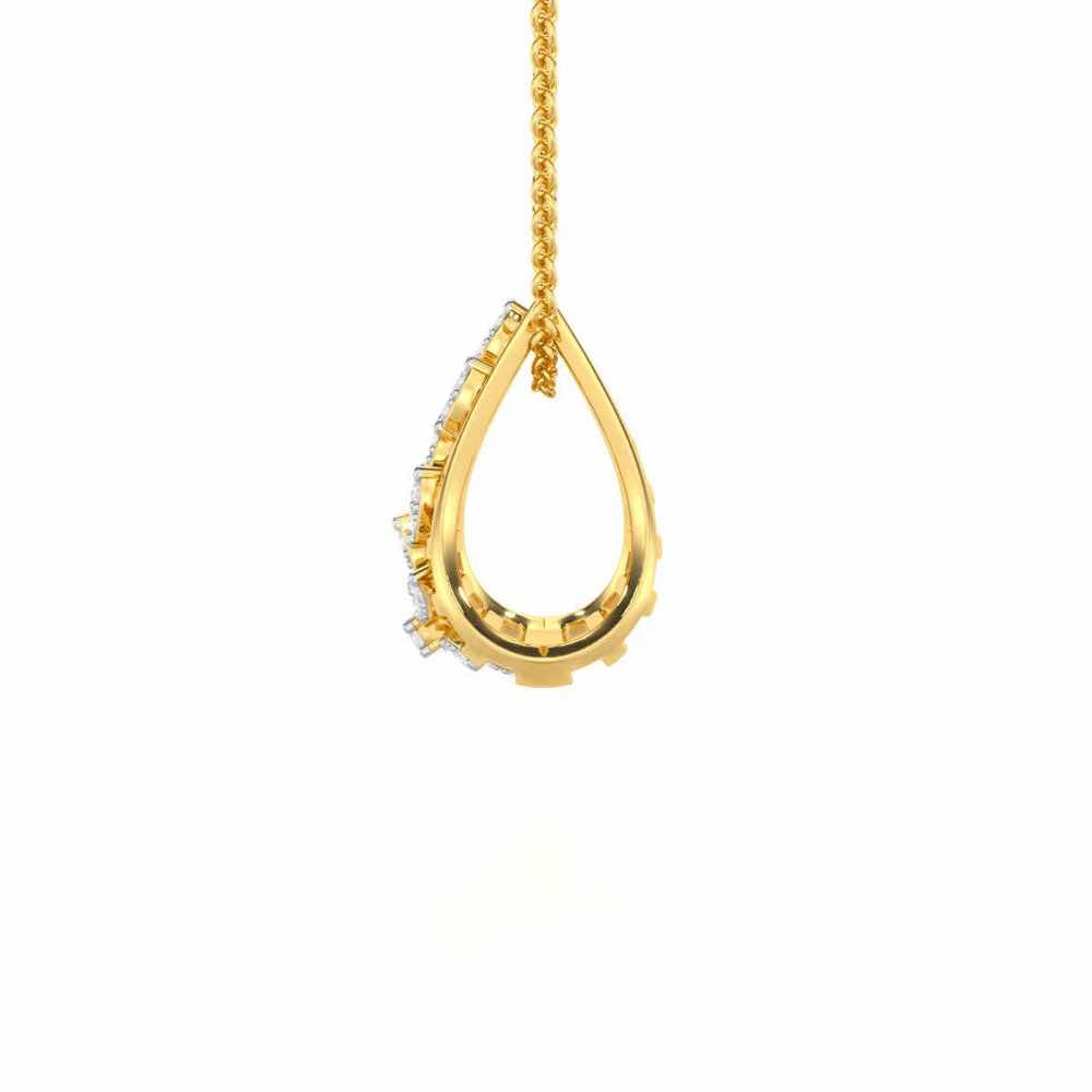 Radiant Charm Silver Pendant - Yellow Gold - Image 4