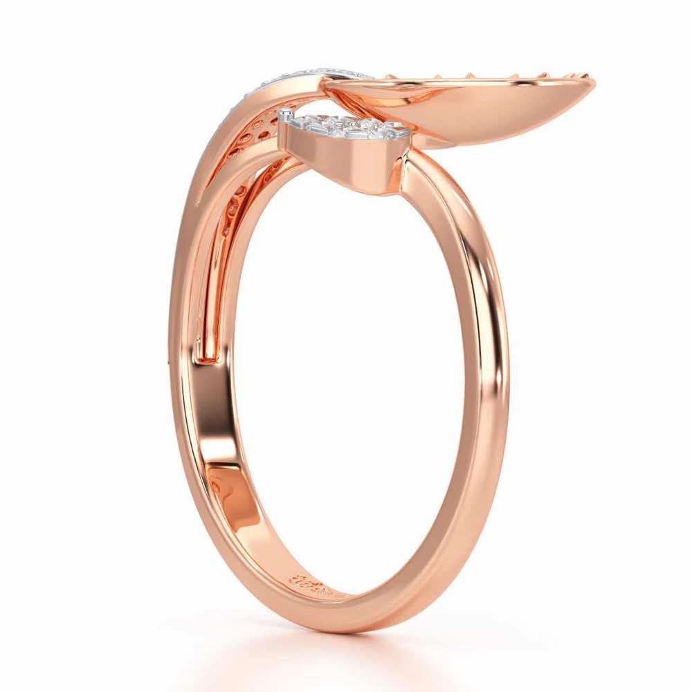 Radiant Flora Silver Ring - Rose Gold - Image 3