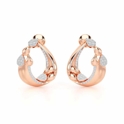 Radiant Gleam Silver Earrings - Rose Gold - Image 1