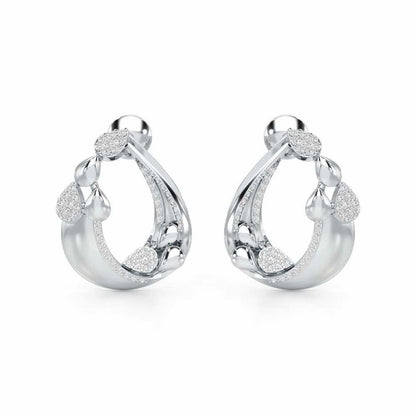 Radiant Gleam Silver Earrings - White Gold - Image 1