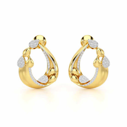 Radiant Gleam Silver Earrings - Yellow Gold - Image 1